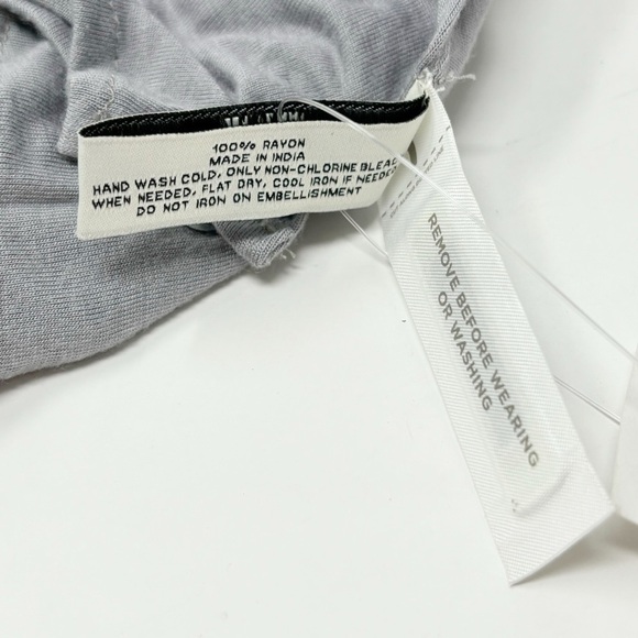 ANN TAYLOR LOFT OUTLET Women’s Gray Rayon Embellished Sequin Scarf 78” X 26” - Picture 6 of 6